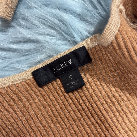 J.CREW Women's Camel Tan Scoopneck Stretch Cardigan Top - Picture 3 of 8